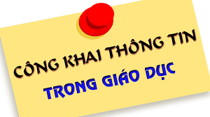 THỰC HIỆN CÔNG KHAI GIÁO DỤC NĂM HỌC 2021 - 2022